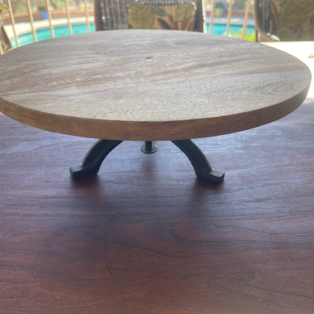 Magnolia Home Kitchen Iron & Wood Lazy Susan